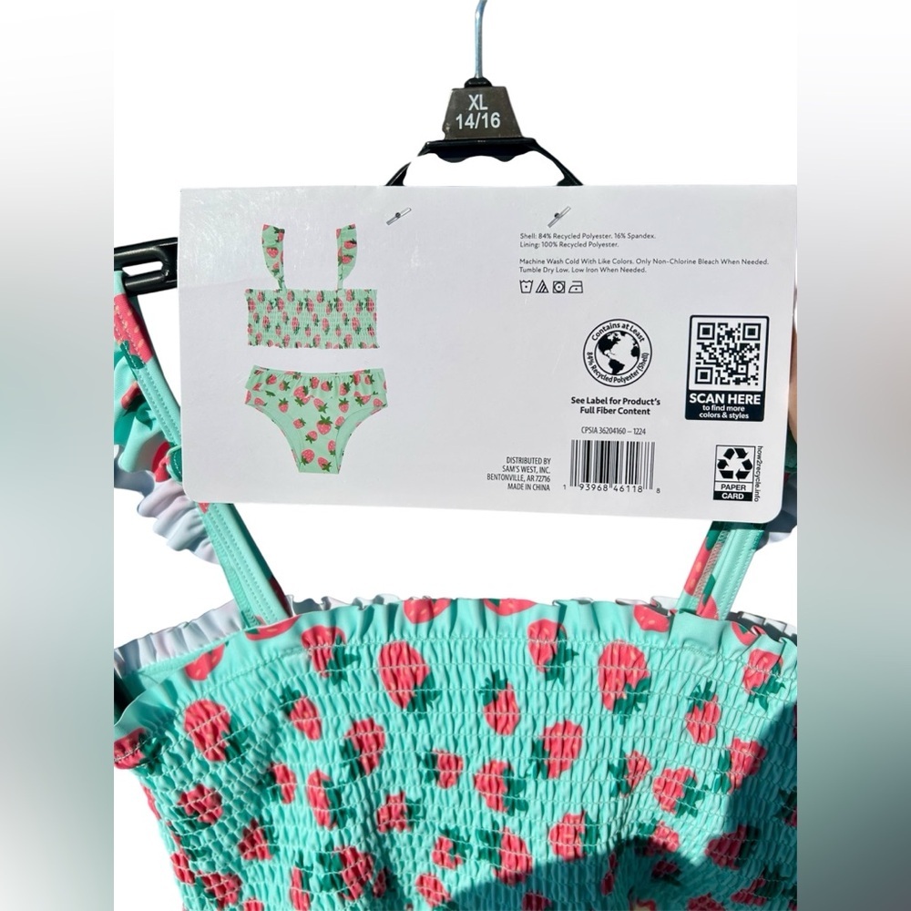 🍓 Girls XL (14/16) Strawberry Bikini Set – UPF 50+ Protection 🍓 - Picture 4 of 4